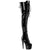 ADORE-3022 Plateau Overknee Stiefel Schwarz Lack | Pleaser