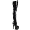 ADORE-3023 Plateau Overknee Stiefel - Schwarz | Pleaser