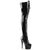 ADORE-3023 Plateau Overknee Stiefel - Schwarz | Pleaser