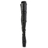 ADORE-3028 Plateau Overknee Stiefel Schwarz Matt | Pleaser