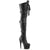 ADORE-3028 Plateau Overknee Stiefel Schwarz Matt | Pleaser