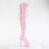 ADORE-3063 - Plateau Overknee Stiefel - Rosa Lack | Pleaser