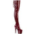 ADORE-3063 Plateau Overknee Stiefel Dunkel Rot Lack | Pleaser