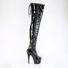 ADORE-3850 Plateau Overknee Stiefel Schwarz Lack | Pleaser