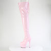 ADORE-3850 Plateau Overknee Stiefel Rosa | Pleaser