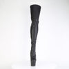 ADORE-3850 Plateau Overknee Stiefel Schwarz Matt | Pleaser