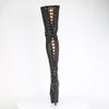 ADORE-3850 Plateau Overknee Stiefel Schwarz Matt | Pleaser