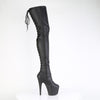 ADORE-3850 Plateau Overknee Stiefel Schwarz Matt | Pleaser