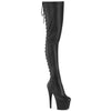 ADORE-3850 Plateau Overknee Stiefel Schwarz Matt | Pleaser