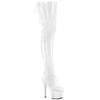 ADORE-3850 Plateau Overknee Stiefel Weiß | Pleaser