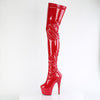 ADORE-4000 Plateau Overknees Stiefel - Rot Lack | Pleaser