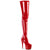 ADORE-4000 Plateau Overknees Stiefel - Rot Lack | Pleaser
