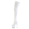 ADORE-4000 - Plateau Overknee Stiefel - Weiß Lack | Pleaser