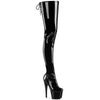 ADORE-4000SLT - Plateau Overknee Stiefel - Schwarz Lack | Pleaser