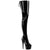 ADORE-4011 - Plateau Overknee Stiefel - Schwarz Lack | Pleaser