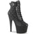 ADORE-700-05 Plateau Stiefeletten - Schwarz Leder | Pleaser