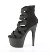 ADORE-700-24 Plateau Sandaletten Schwarz Stretch | Pleaser