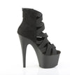 ADORE-700-24 Plateau Sandaletten Schwarz Stretch | Pleaser