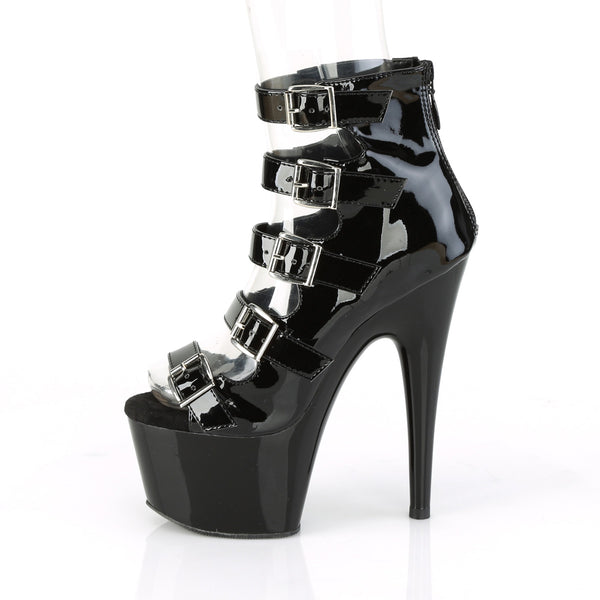 ADORE-700-33 Plateau Stiefeletten - Schwarz | Pleaser