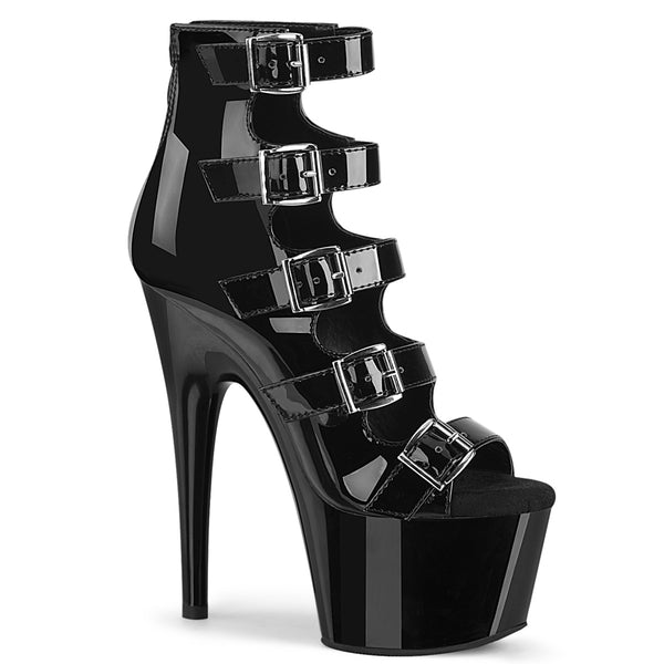 ADORE-700-33 Plateau Stiefeletten - Schwarz | Pleaser