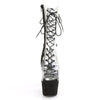ADORE-700-60FS Plateau Stiefeletten Transparent/Schwarz | Pleaser