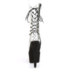 ADORE-700-60FS Plateau Stiefeletten Transparent/Schwarz | Pleaser