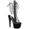 ADORE-700-60FS Plateau Stiefeletten Transparent/Schwarz | Pleaser