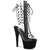 ADORE-700-60FS Plateau Stiefeletten Transparent/Schwarz | Pleaser