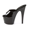 ADORE-701 Plateau Pantoletten Schwarz Lack | Pleaser