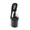 ADORE-701 Plateau Pantoletten Klar/Schwarz | Pleaser