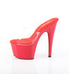 ADORE-701 Plateau Pantoletten Rot Lack | Pleaser