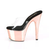 ADORE-701 Plateau Pantoletten Rose Gold | Pleaser