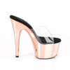ADORE-701 Plateau Pantoletten Rose Gold | Pleaser