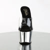 ADORE-701 Plateau Pantoletten Silber | Pleaser