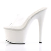 ADORE-701 Plateau Pantoletten Weiß | Pleaser