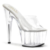 ADORE-701 Plateau Pantoletten Transparent | Pleaser