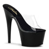 ADORE-701 Plateau Pantoletten Transparent/Schwarz | Pleaser