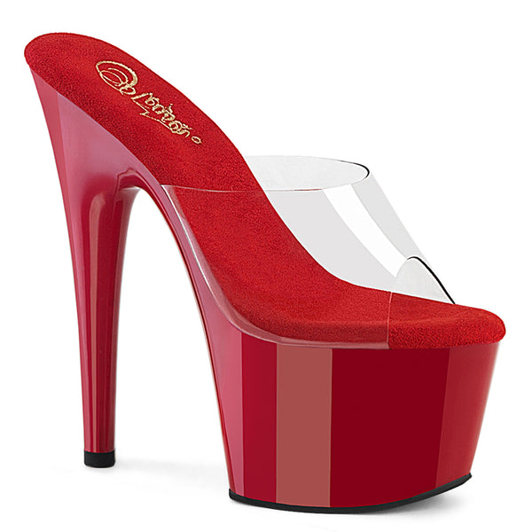 ADORE-701 Plateau Pantoletten Rot Lack | Pleaser