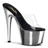 ADORE-701 Plateau Pantoletten Silber | Pleaser