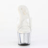 ADORE-701G Plateau Pantoletten Silber | Pleaser