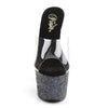 ADORE-701LG Plateau Pantoletten - Schwarz Glitzer | Pleaser