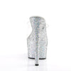 ADORE-701LG Plateau Pantoletten Silber | Pleaser