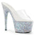 ADORE-701LG Plateau Pantoletten Silber | Pleaser