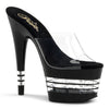 ADORE-701LN Plateau Pantoletten Klar/Schwarz | Pleaser