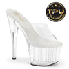 ADORE-701PREM Plateau Pantoletten Transparent | Pleaser