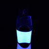 ADORE-701UV Plateau Pantoletten - Neon Weiß UV | Pleaser