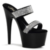 ADORE-702-2 Plateau Pantoletten | Lack Schwarz | Pleaser