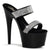 ADORE-702-2 Plateau Pantoletten | Lack Schwarz | Pleaser