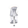 ADORE-702 Plateau Pantoletten transparent | Pleaser