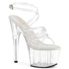 ADORE-706 Plateau Sandaletten Transparent | Pleaser